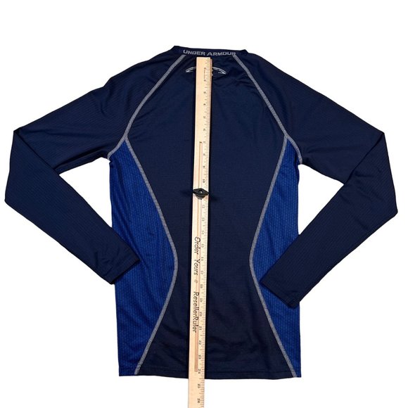 UNDER ARMOUR Shirt Kids Long Sleeve Crew Neck Athletic Fit Pullover Tee Blue Med - Picture 8 of 12